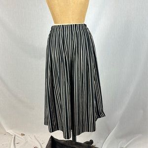 J. Crew black and white striped skirt.